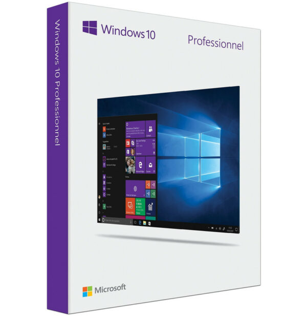 Microsoft Windows 10 Pro 64 bits Français (Licence originale + DVD)