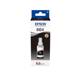 Epson 664 Noir - Bouteille d'encre Epson EcoTank original (C13T66414A)