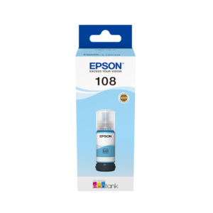 Epson 108 Cyan clair – Bouteille d’encre Epson EcoTank original (C13T09C54A)