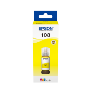 Epson 108 Jaune – Bouteille d’encre Epson EcoTank original (C13T09C44A)