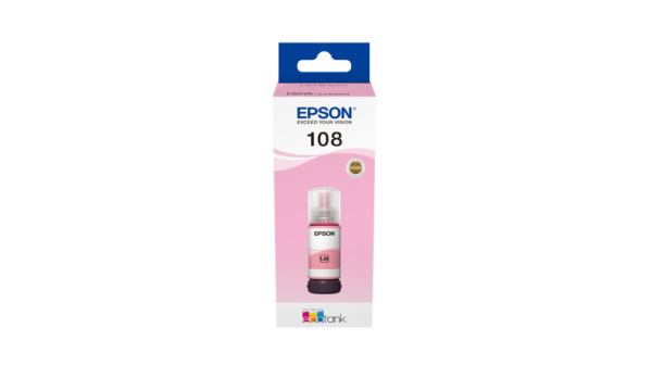 Epson 108 Magenta clair – Bouteille d’encre Epson EcoTank original (C13T09C64A)