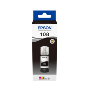 Epson 108 Noir – Bouteille d’encre Epson EcoTank original (C13T09C14A)