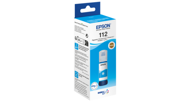 Epson 112 Cyan – Bouteille d’encre Epson EcoTank original (C13T06C24A)